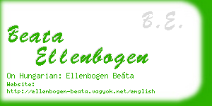 beata ellenbogen business card